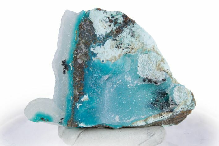 Sparkling Druzy Quartz on Chrysocolla - DR Congo #347478